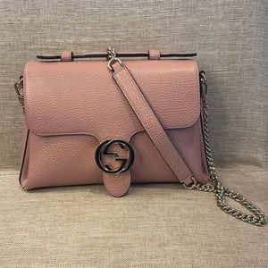 Gucci Interlocking Top Leather Hand Bag